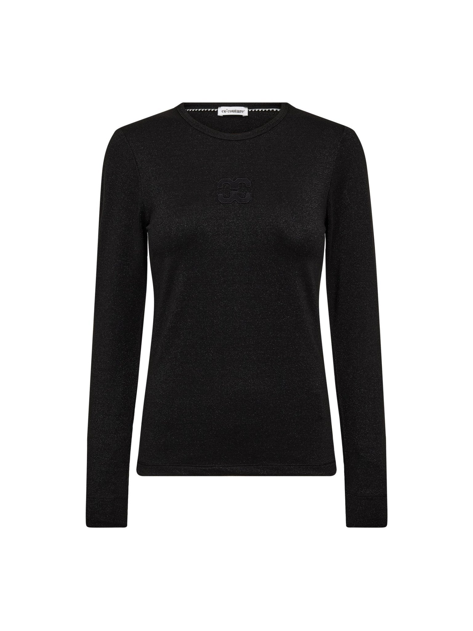 MannyCC Lurex Emb L/S Tee - Black - Co'couture