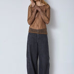 MarcyCC Mesh O - blouse - Mocca - Co'couture