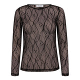 MercyCC Mesh O - Blouse - Dark Brown - Co'couture