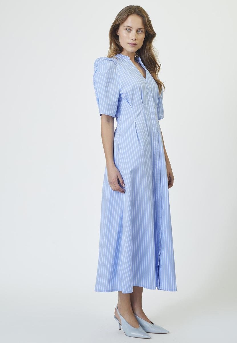 MicaCC Stripe Pleat Dress - Pale Blue - Co'couture