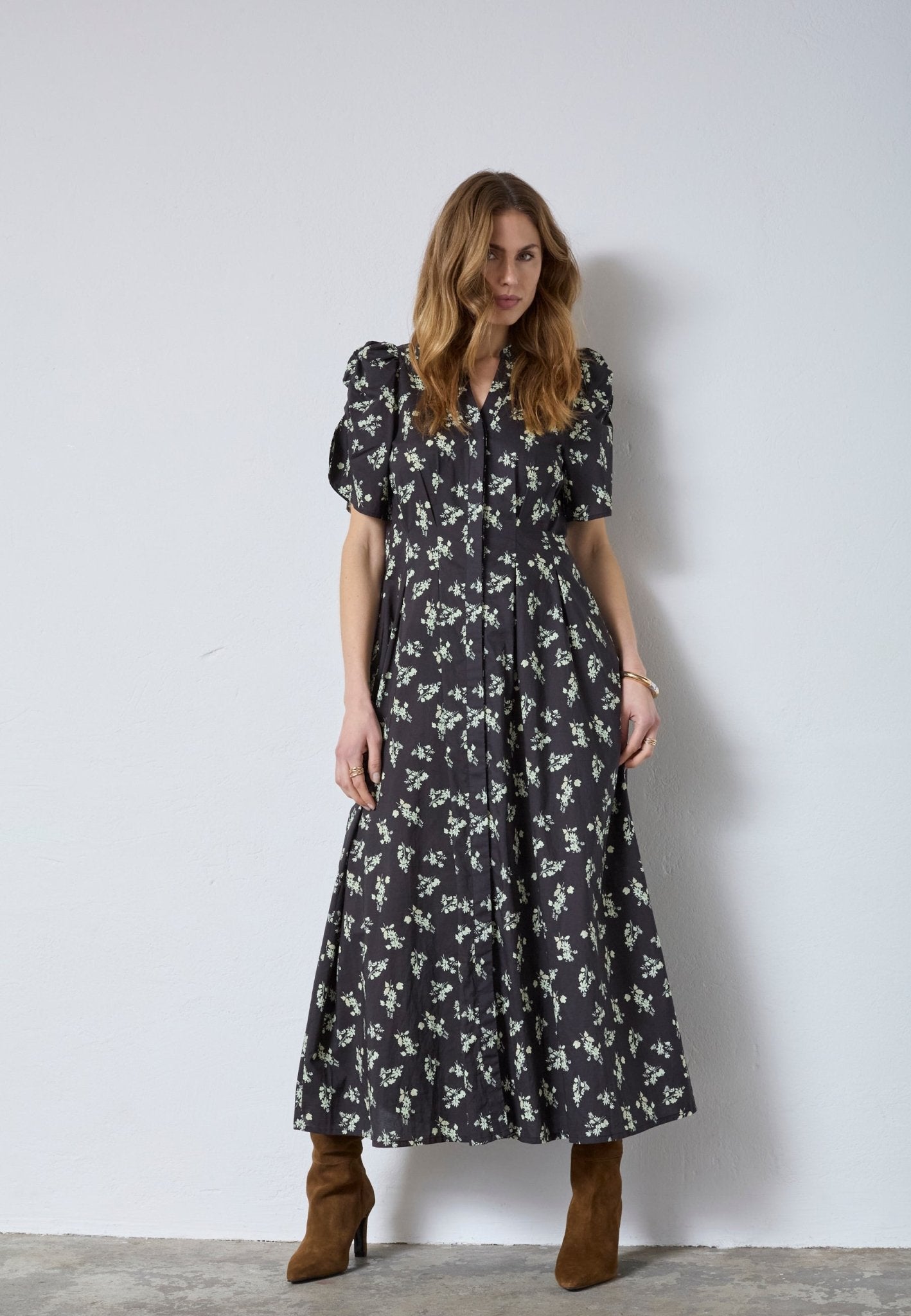 OliviaCC Flower Pleat Dress - Black - Co'couture