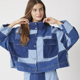 PatchCC Denim Box Jacket - Denim blue - Co'couture
