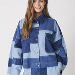 PatchCC Denim Box Jacket - Denim blue - Co'couture