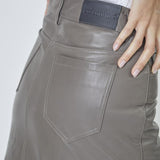 PhoebeCC Leather Slit Skirt - Elephant - Co'couture