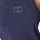 SaharaCC Embroidery Tank Top - Navy - Co'couture