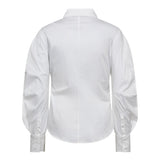 SannaCC Asym Placket Shirt - White - Co'couture