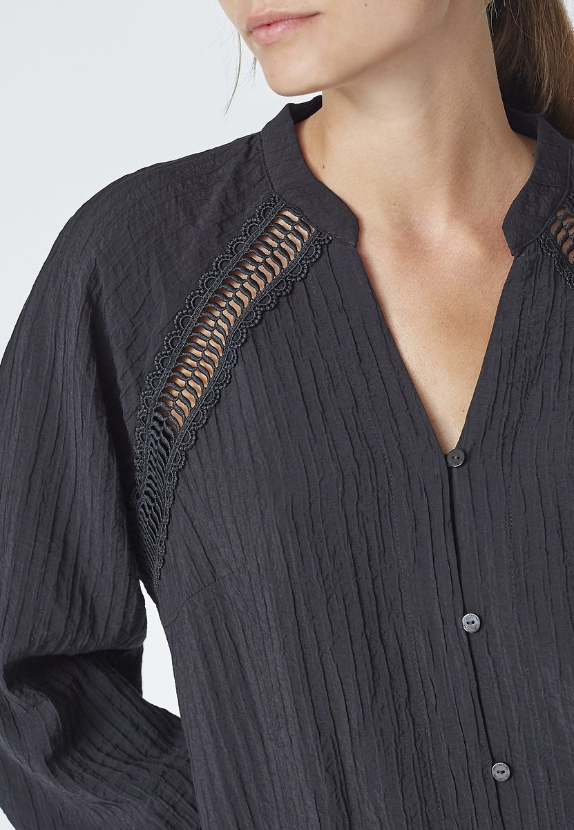 ShinaCC Lace V - Shirt - Black - Co'couture