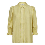 TassyCC Lace SS Shirt - PaleYellow - Co'couture