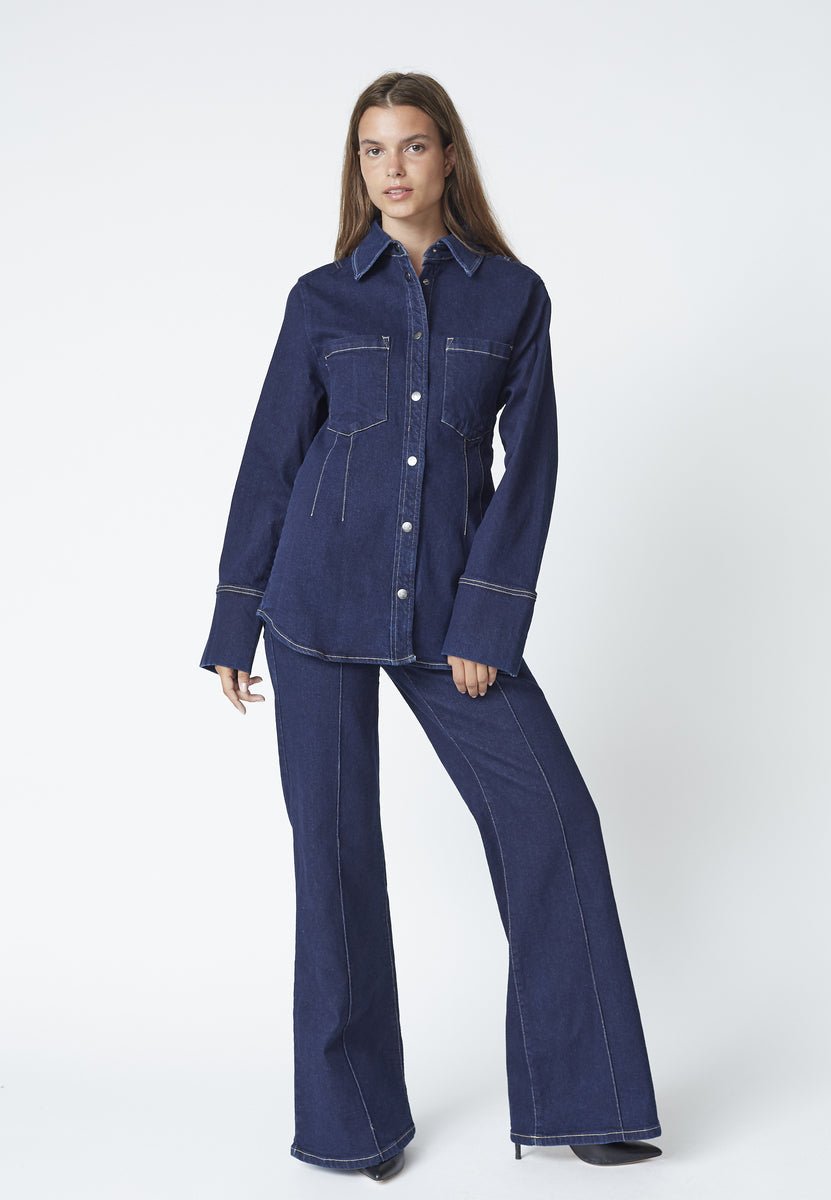 TheoCC Fitted Denim Shirt - Dark Denim - Co'couture