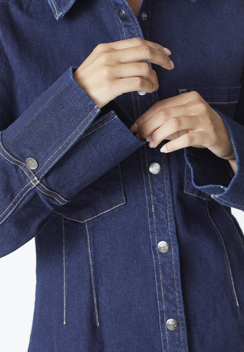 TheoCC Fitted Denim Shirt - Dark Denim - Co'couture