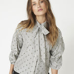 TrixieCC Dot Bow Shirt - Light Grey - Co'couture
