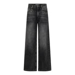 VickyCC Stud Wide LL Jeans - Black - Co'couture