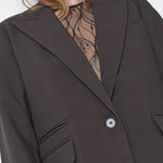 VolaCC Single Oversize Blazer - Dark Brown - Co'couture
